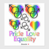 ゲイプライドデカールの同性愛のシール シール (シート)