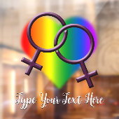 ゲイプライドデカールパーソナライズされたレインボウインドウシッキング ウィンドウサイン (シート2)