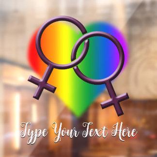 ゲイプライドデカールパーソナライズされたレインボウインドウシッキング ウィンドウサイン