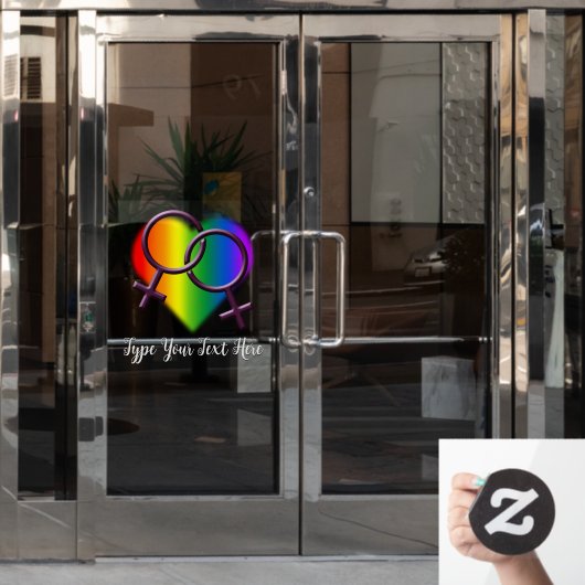 ゲイプライドデカールパーソナライズされたレインボウインドウシッキング ウィンドウサイン (オフィスドア)