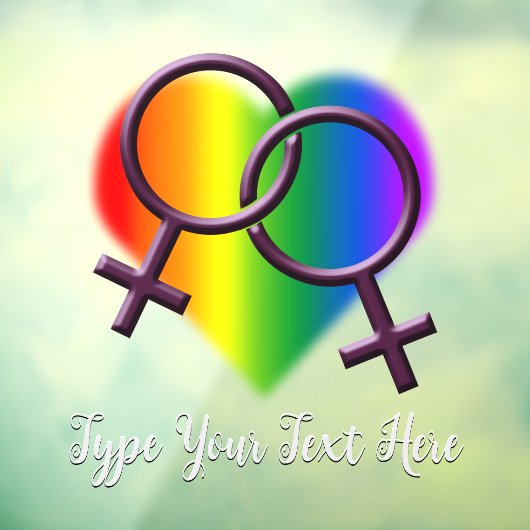 ゲイプライドデカールパーソナライズされたレインボウインドウシッキング ウィンドウサイン (シート3)