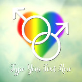 ゲイプライドデカールパーソナライズされたレインボウインドウシッキング ウィンドウサイン (シート3)