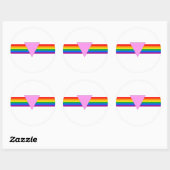 ゲイプライドトライアングルデザイン ラウンドシール (シート)