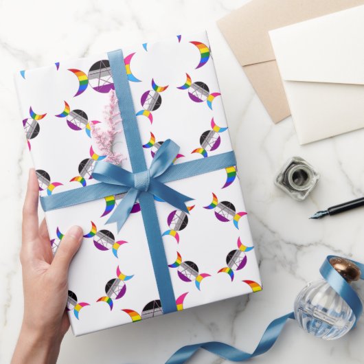 ゲイプライドトリプルムーン女神星形五角形 ラッピングペーパー (ギフト)