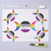 ゲイプライドトリプルムーン女神星形五角形 薄葉紙 (クラフト)