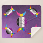 ゲイプライドトリプル女神星形五角形 シェルパブランケット (正面(横))