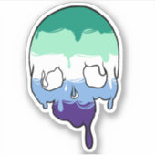 ゲイプライドドリッピングスカル シール (正面)