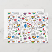 ゲイプライドドードルパターン シーズンポストカード (正面/裏面)