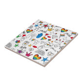 ゲイプライドドードルパターン タイル (側面)