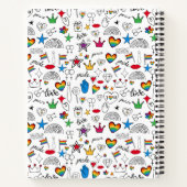 ゲイプライドドードルパターン ノートブック (裏面)