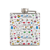 ゲイプライドドードルパターン フラスク (裏面)