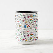 ゲイプライドドードルパターン マグカップ (中央)