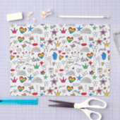 ゲイプライドドードルパターン 薄葉紙 (クラフト)