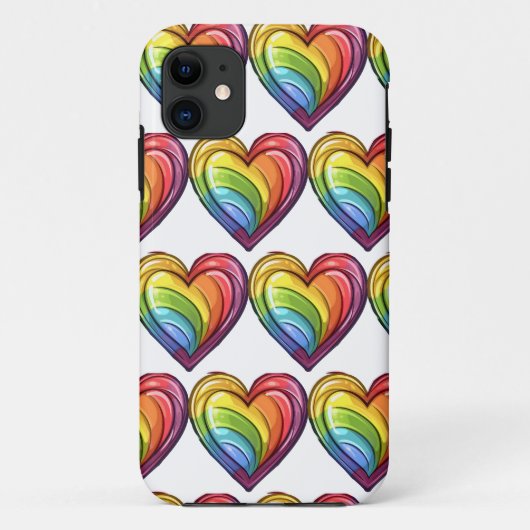 ゲイプライドハートデザイン Case-Mate iPhoneケース (裏面)