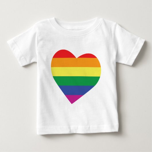 ゲイプライドハート ベビーTシャツ (正面)