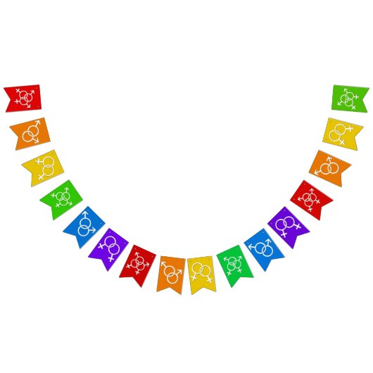 ゲイプライドバンティング旗虹の愛旗 バンティングフラッグ (全)