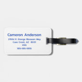 ゲイプライドパーソナライズされた国旗 ラゲッジタグ (裏面横)