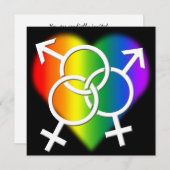 ゲイプライドパーティの招待状の同性愛カード 招待状 (正面/裏面)