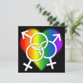 ゲイプライドパーティの招待状の同性愛カード 招待状 (スタンド正面)