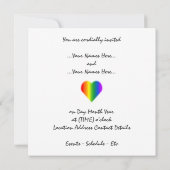 ゲイプライドパーティの招待状の同性愛カード 招待状 (裏面)