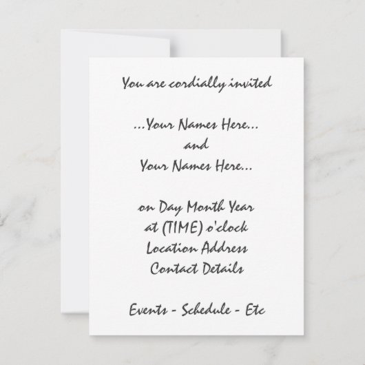 ゲイプライドパーティの招待状同性愛カード 招待状 (裏面)