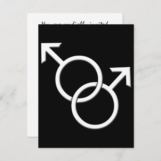 ゲイプライドパーティの招待状同性愛カード 招待状 (正面/裏面)