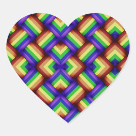 ゲイプライドパーティーパターンハート ハートシール