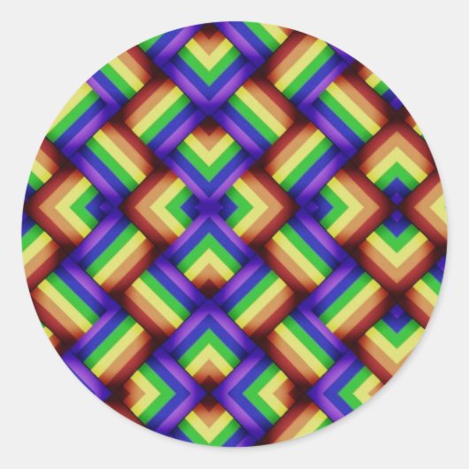 ゲイプライドパーティーパターン ラウンドシール (正面)