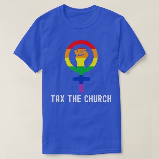 ゲイプライドフェミニズムax教会フェミニストLGBQ LGB Tシャツ (デザイン正面)