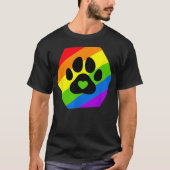 ゲイプライドフューリーLGBTQレインボー国旗 Tシャツ (正面)
