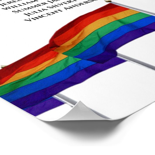 ゲイプライドフラグ11テーブ結婚ルの座席表 ポスター (角)