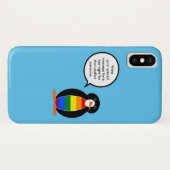 ゲイプライドフラッグを話すペンギンさん Case-Mate iPhoneケース (裏面(横))