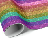 ゲイプライドフラッグレインボーグリッターLGBTQIAスパークルズ ラッピングペーパー (ロールコーナー)