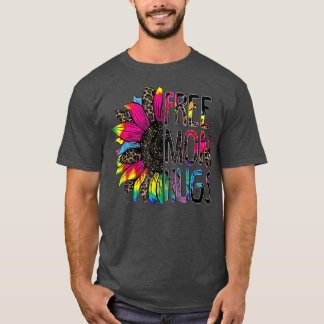 ゲイプライドフリーママハグスンフラワーレインボー Tシャツ