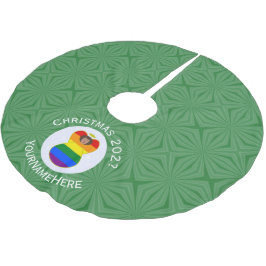 ゲイプライドブラウンスキンエンジェルクリスマスフラッグパーソナル ブラッシュドポリエステルツリースカート