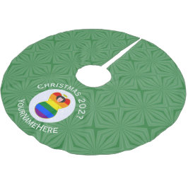 ゲイプライドブラックヘアエンジェルハヌカー国旗パーソナル ブラッシュドポリエステルツリースカート