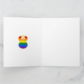 ゲイプライドブロンデエンジェルクリスマスパーソナライズされた国旗 カード (内部)