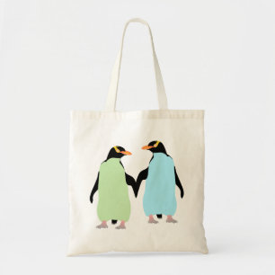 ゲイプライドペンギン保持手 トートバッグ