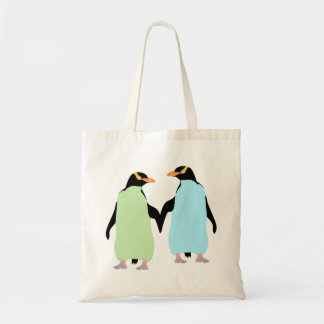 ゲイプライドペンギン保持手 トートバッグ