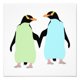ゲイプライドペンギン保持手 フォトプリント