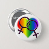 ゲイプライドボッタンズ同性愛のレインボーブラブボタン 缶バッジ (正面&裏面)