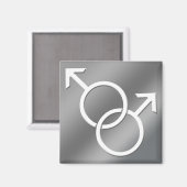 ゲイプライドマグネットズセックスマンラブ冷蔵庫用マグネット マグネット (正面/裏面)