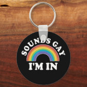 ゲイプライドメンズLgbtレインボーサウンドゲイIm キーホルダー (正面)