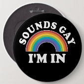 ゲイプライドメンズLgbtレインボーサウンドゲイIm 缶バッジ (正面&裏面)