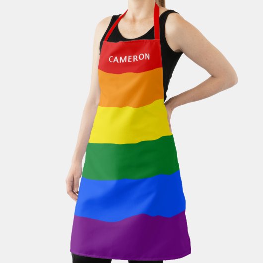 ゲイプライドモノグラムの国旗 エプロン (インサイチュ)