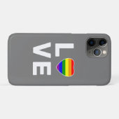 ゲイプライドラブレインボーハート Case-Mate iPhoneケース (裏面(横))