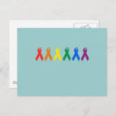 ゲイプライドリボン色 ポストカード (正面/裏面)