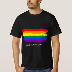 ゲイプライドレインボーイダムラブウィンズレトロ Tシャツ