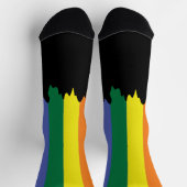 ゲイプライドレインボーカラフルLGBT ソックス (上部)
