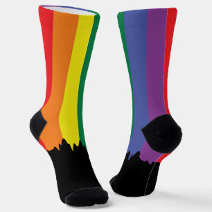 ゲイプライドレインボーカラフルLGBT ソックス